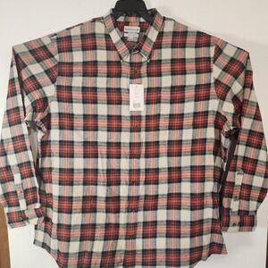 Saddlebred Mens Big Tall 3XLT Plaid Flannel Long Sleeve Button Up NEW With Tag
